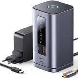 Hub USB Baseus 11in1 Docking station Spacemate Series (B0112701), Triple 4K Display, 10Gbps, PD100W Incarcare rapida, gri