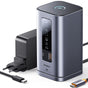 Hub USB Baseus 11in1 Docking station Spacemate Series (B0112701), Triple 4K Display, 10Gbps, PD100W Incarcare rapida, gri