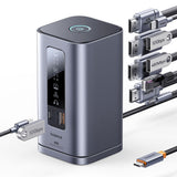 Hub USB Baseus 11in1 Docking station Spacemate Series (B0112701), Triple 4K Display, 10Gbps, PD100W Incarcare rapida, gri