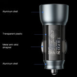 Incarcator auto Yesido Incarcator auto (Y49), USB-A, Type-C, LED Light Effect, Incarcare rapida, 30W, gri