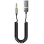 Cablu audio Yesido Cablu audio (YAU82), Bluetooth Car Player, USB to Jack 3.5mm, Coil Design, Nylon Braided, 1.4m, negru