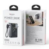 Baterie externa Yesido (YP89), Magnetic, Incarcare rapida, USB, Lightning, Type-C, Integrat Stand, LED Lights, 10000mAh, 22.5W, gri