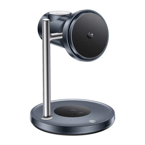 Incarcator wireless 3in1 Yesido (DS40), pentru Phone, Earphone, Watch cu Touch Switch, Fan, Qi2.2, 25W, Type-C Cable, negru
