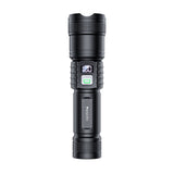 Yesido Flashlight (TC11), Telescopic Zoom, White Laser LED, 3x Modes, reincarcabil, afisaj digital, 3W, 1200mAh, Negru