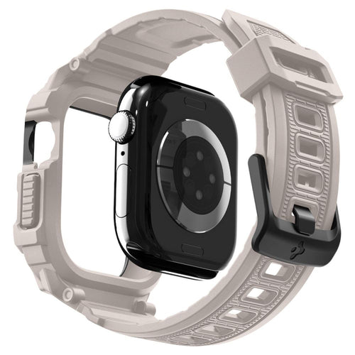 Curea pentru Apple Watch 10 42mm, Spigen Rugged Armor Pro V2 (ACS10496), bej