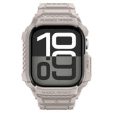 Curea pentru Apple Watch 10 42mm, Spigen Rugged Armor Pro V2 (ACS10496), bej