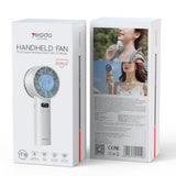Yesido Handheld Fan (YF18), cu LCD Display, 12W Brushless Motor, 5500 RPM, 100x Speed, 12W, 3600mAh, Type-C, Negru