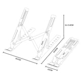 Yesido Laptop Holder (LP07), Stable & Secure Design, 7-Level Height Adjustment, Aluminum Alloy, pentru 13-20 Laptops, Argintiu