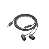 Borofone Casti cu fir Delicious (BM77), Type-C, cu Microphone, Stereo Bass, Hi-Fi Audio, Universal, 1.2m, Negru