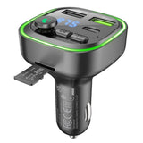 Modulator FM Borofone si Incarcator auto Broad (BC48), Bluetooth V5.0, 2x USB, Type-C, QC3.0, 18W, U-Disk, negru