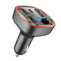 Modulator FM Borofone si Incarcator auto Broad (BC48), Bluetooth V5.0, 2x USB, Type-C, QC3.0, 18W, U-Disk, negru