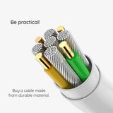Cablu Borofone de date Beneficio Series (BX110), Premium Line, Type-C to Type-C, High-quality, Incarcare rapida, 60W, 1m, alb