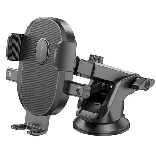 Suport auto Borofone Grand (BH93), cu Ventuza, pentru Bord/Parbriz, 360A° Adjust, Telescopic Brat, 4.5a€“7, negru