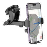 Suport auto Borofone Grand (BH93), cu Ventuza, pentru Bord/Parbriz, 360A° Adjust, Telescopic Brat, 4.5a€“7, negru