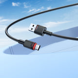 Cablu Borofone de date Beneficio Series (BX110), Premium Line, USB to Type-C, High-quality, Incarcare rapida, 3A, 1m, alb