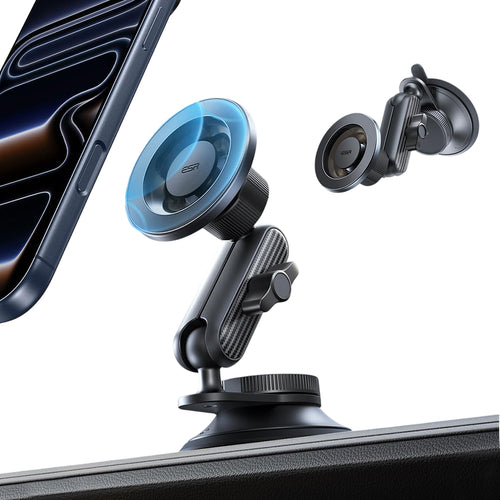 Suport auto cu incarcare wireless ESR OmniLock (2B5240162), pentru Bord, 360A°, Magnetic, Flexibil Ball-joint Brat, Aluminum, negru