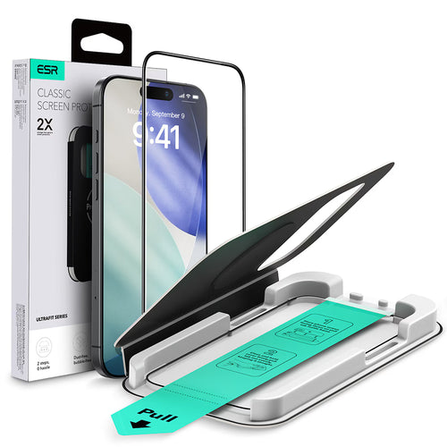 Folie de protectie pentru iPhone 16 Pro, ESR Tempered Glass UltraFit