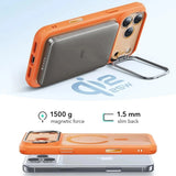 Husa pentru iPhone 17 Pro, ESR Classic Hybrid HaloLock Kickstand, portocaliu