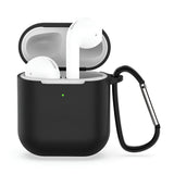 Husa casti pentru AirPods Pro 1/2, Techsuit Silicone Case Smooth Ultrathin Material, negru