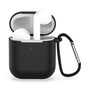 Husa casti pentru AirPods Pro 1/2, Techsuit Silicone Case Smooth Ultrathin Material, negru