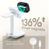 Husa casti pentru AirPods Pro 3, ESR, Pulse Magnetic Flicklock Dark, alb
