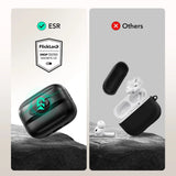 Husa casti pentru AirPods Pro 3, ESR, Pulse Magnetic Flicklock Dark, alb