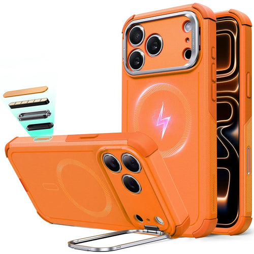Husa pentru iPhone 17 Pro, ESR Cyber Armor Kickstand, negru