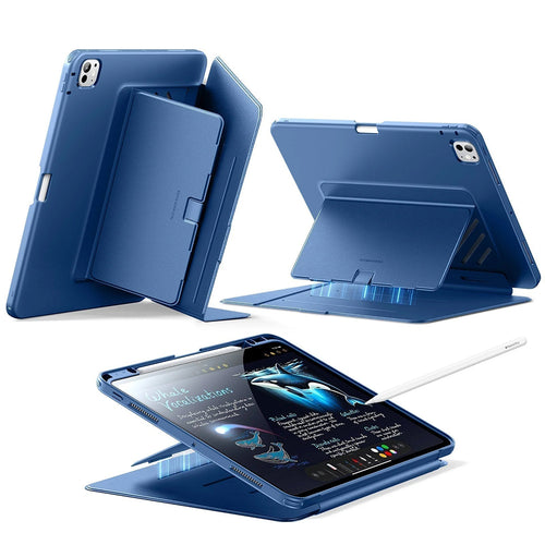 Husa tableta pentru iPad Pro 11 (2024), ESR Flip Hybrid (cu Pencil Holder), albastru