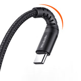 Cablu Mcdodo de date (CA-2271), USB to Type-C, Nylon Braided, Aliaj aluminiu, Support QC4.0/3.0, 1m, negru