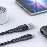 Cablu Mcdodo de date (CA-2281), USB to Micro-USB, Nylon Braided, Aliaj aluminiu, QC4.0/3.0, 1m, negru