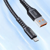 Cablu Mcdodo de date (CA-2281), USB to Micro-USB, Nylon Braided, Aliaj aluminiu, QC4.0/3.0, 1m, negru