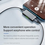 Adaptor Mcdodo Audio Adapter (CA-7670), Type-C to 2x Type-C, PD60W Fast Charge, Hi-Res, DAC Chip, Suport Call Function