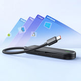 Hub USB Mcdodo Hub Star Series (HU-1430), 5in1, 2x USB2.0, USB3.0, SD/TF Card Slot, 5Gbps, ABS+Nylon, Type-C Cable, 15cm, negru