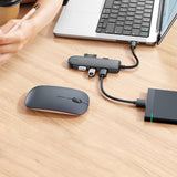 Hub USB Mcdodo Hub Star Series (HU-1430), 5in1, 2x USB2.0, USB3.0, SD/TF Card Slot, 5Gbps, ABS+Nylon, Type-C Cable, 15cm, negru
