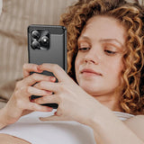 Husa pentru Honor X5c Plus, Techsuit Carbon Silicone, albastru