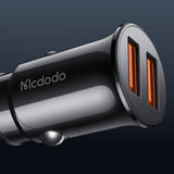 Incarcator auto Mcdodo (CC-6602), Dual port, 12W, Fireproof PC, 12-24V, negru