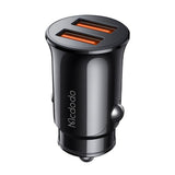 Incarcator auto Mcdodo (CC-6602), Dual port, 12W, Fireproof PC, 12-24V, negru