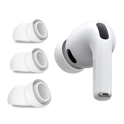 Husa casti pentru AirPods Pro 3, Techsuit Pack Replacement Ear Tips Airvibe Et2 Premium Silicone Xs S L Sizes, alb