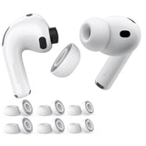 Husa casti pentru AirPods Pro 3, Techsuit Pack Replacement Ear Tips Airvibe Et2 Premium Silicone Xs S L Sizes, alb