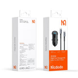 Incarcator auto Mcdodo Obsidian Series (CC-7493), Type-C Cable Included, PD30W, Smart IC, Mini Size, 1.2m, negru