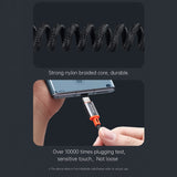 Cablu audio Mcdodo (CA-0900), Type-C to Jack 3.5mm, Coil Design, Nylon Braided, 1.8m, negru;gri;portocaliu