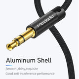 Cablu audio Mcdodo (CA-6640), Jack 3.5mm to Jack 3.5mm, Nylon Braided, 1.2m, negru
