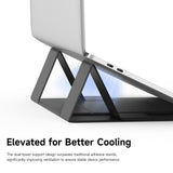 Suport de birou Mcdodo Magnetic Pliabil Stand Napa Series (FS-8020), pentru Laptop/Tablet, 3 Reglabil Angles, 11-16/7-11, negru