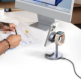 Incarcator wireless Mcdodo Negru Swan Series (CH-2460), Magnetic, pentru iPhone/iWatch/Earbuds, 22.5W, Qi2, gri