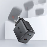Incarcator retea Acefast (A1), Incarcare rapida, Type-C, PD20W, QC 3.0, 5V/2.4A, Smart Chip, V0 Fire Protection, alb