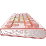 Tastatura Havit Gaming Keyboard (KB896L), USB-C, cu Lumini RGB, 71 Keys, 1.2m, 350mA, 5V, roz
