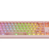 Tastatura Havit Gaming Keyboard (KB896L), USB-C, cu Lumini RGB, 71 Keys, 1.2m, 350mA, 5V, roz