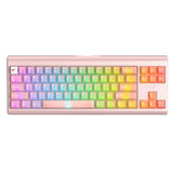 Tastatura Havit Gaming Keyboard (KB896L), USB-C, cu Lumini RGB, 71 Keys, 1.2m, 350mA, 5V, roz
