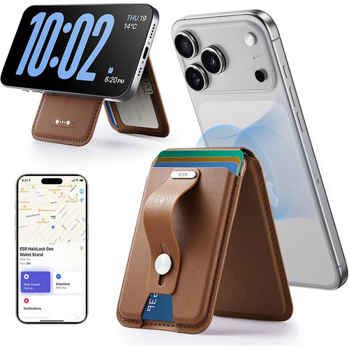 Portofel ESR Geo HaloLock Wallet Stand (2K6091062), maro