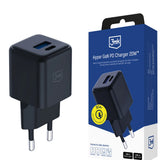 Incarcator retea 3mk Hyper, USB-A, USB-C, GaN Technology, QC4 + PD, 20W, alb